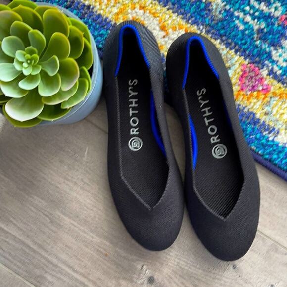 Rothy’s round toe size 7 black womans flat shoes - Picture 12 of 12